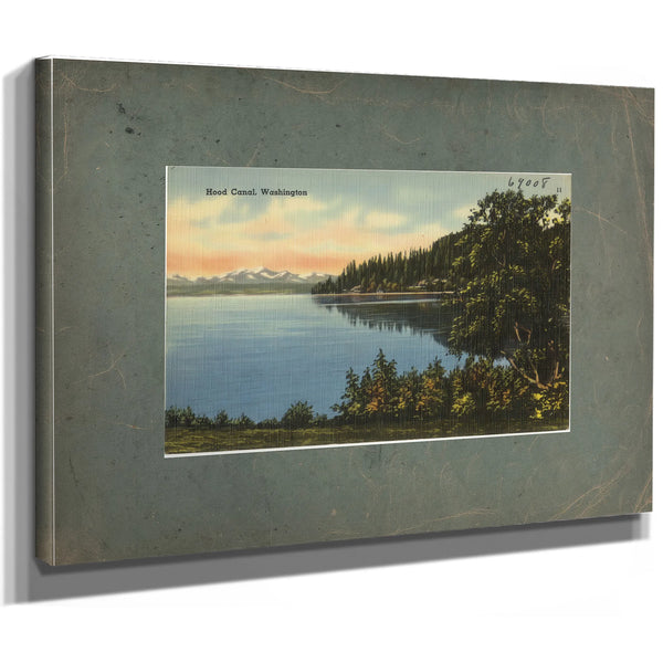 Hood Canal Washington, canvas wrap — vintage framed wall art by Bella Frye