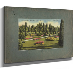 Duncan Gardens Manito Park Spokane Wash, canvas wrap — vintage framed wall art by Bella Frye