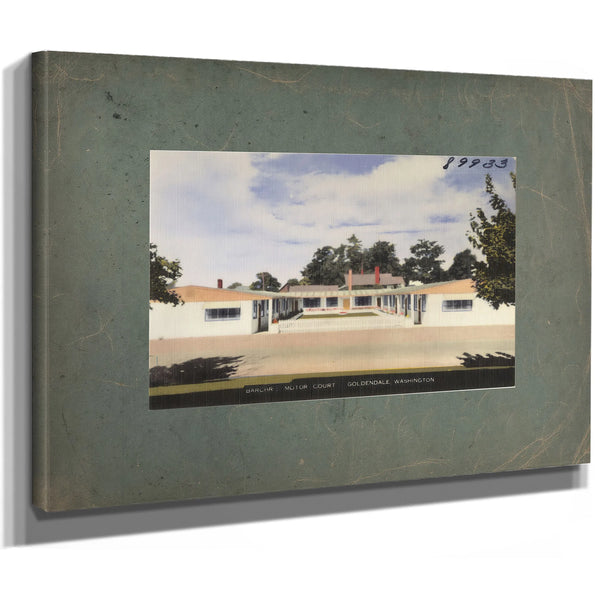 Barchris Motor Court Goldendale Washington, canvas wrap — vintage framed wall art by Bella Frye