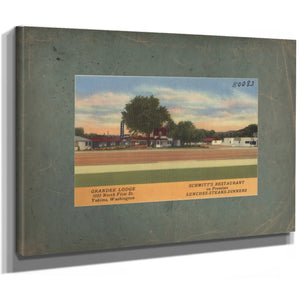 Grandee Lodge 1022 North First St Yakima Washington, canvas wrap — vintage framed wall art by Bella Frye