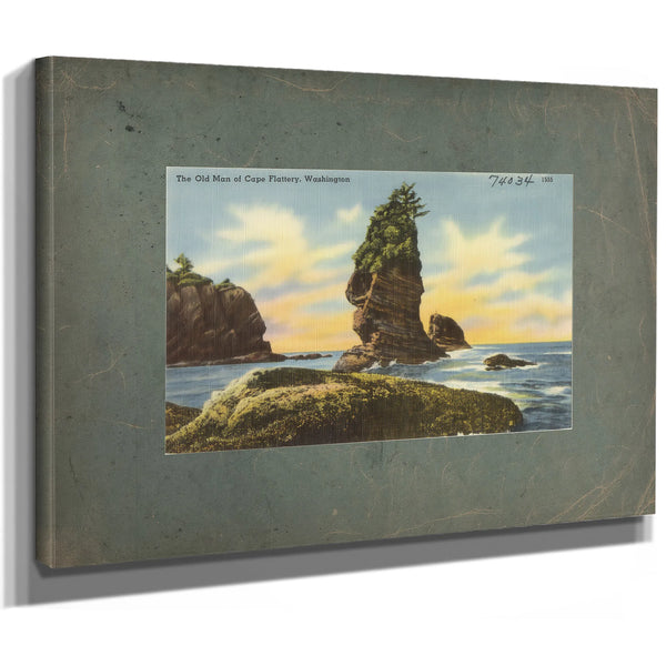 The Old Man Of Cape Flattery Washington'1, canvas wrap — vintage framed wall art by Bella Frye