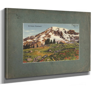 Mt Rainier Washington'1, canvas wrap — vintage framed wall art by Bella Frye
