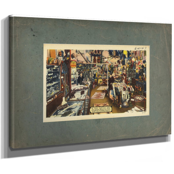 Ye Olde Curiosity Shop, canvas wrap — vintage framed wall art by Bella Frye