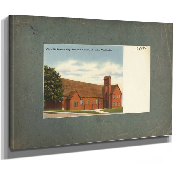 Chehalis Seventh Day Adventist Church Chehalis Washington, canvas wrap — vintage framed wall art by Bella Frye