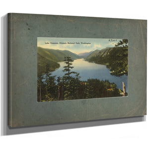 Lake Crescent Olympic National Park Washington, canvas wrap — vintage framed wall art by Bella Frye