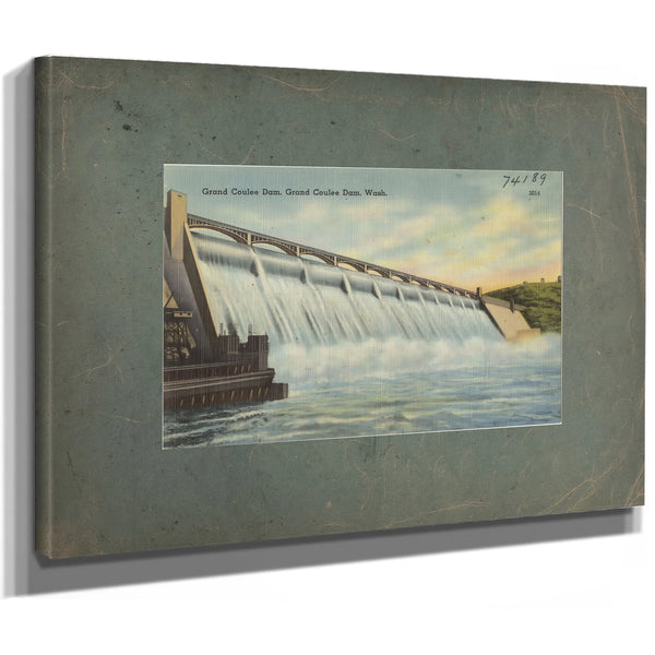 Grand Coulee Dam Grand Coulee Dam Wash'1, canvas wrap — vintage framed wall art by Bella Frye