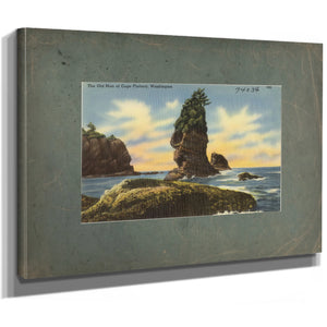 The Old Man Of Cape Flattery Washington, canvas wrap — vintage framed wall art by Bella Frye