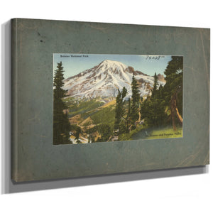 Rainier National Park Mt Rainier And Paradise Valley, canvas wrap — vintage framed wall art by Bella Frye