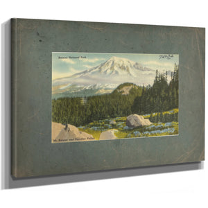 Rainier National Park Mt Rainier And Paradise Valley Washington'2, canvas wrap — vintage framed wall art by Bella Frye