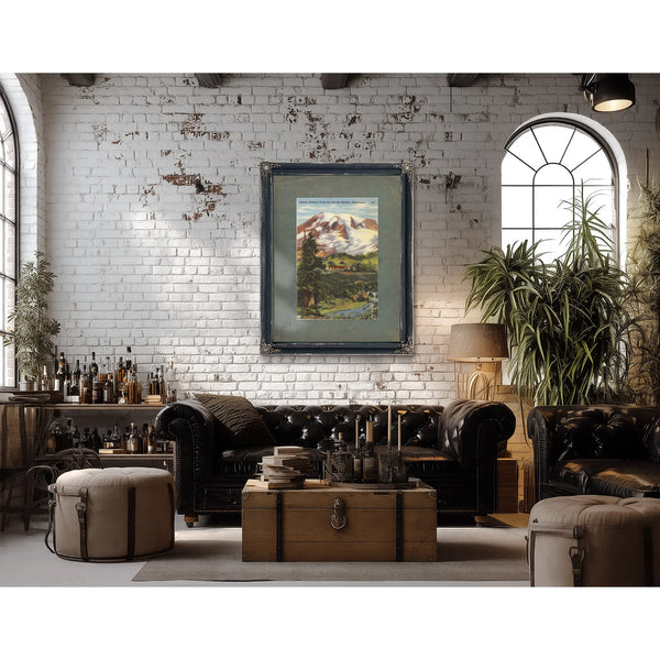 Rainier National Park Inn And Mt Rainier Washington — vintage wall art by Bella Frye