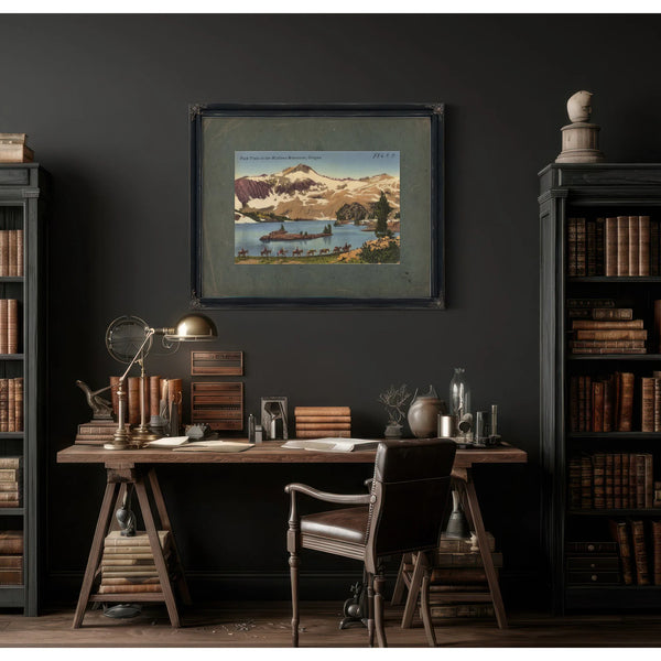 Pack Train In The Wallowa Mountains Oregon — vintage wall art by Bella Frye