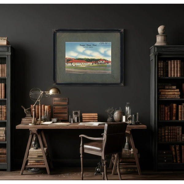 Newport Manor Motel Newport Oregon — vintage wall art by Bella Frye