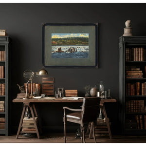 Willamette Falls At Oregon City Oregon — vintage wall art by Bella Frye