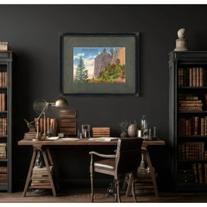 Bishop Cap At Shepperd's Dell Columbia River Highway Oregon B — vintage wall art by Bella Frye