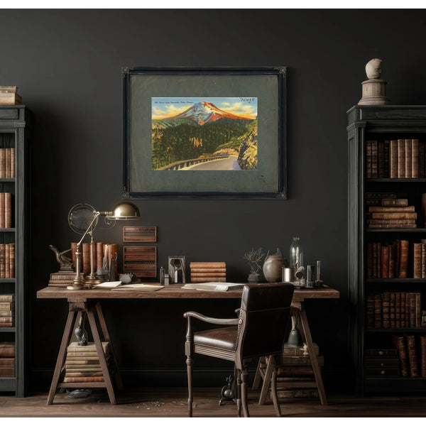Mt Hood From Buzzards Point Oregon'1 — vintage wall art by Bella Frye