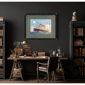 White Star Line Olympic and Titanic Promotional Brochure Cover — Framed Wall Art Room View | Bella Frye