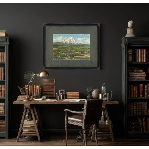 Mt Hood Oregon Hood River Valley In Foreground — vintage wall art by Bella Frye