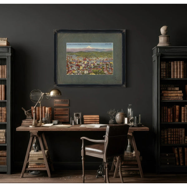 Air View Of Portland Oregon From South West — vintage wall art by Bella Frye