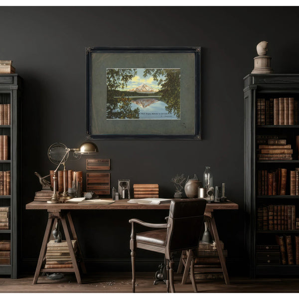 Mt Hood Oregon Reflection In Lost Lake'2 — vintage wall art by Bella Frye