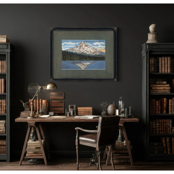 Mt Hood From Lost Lake Oregon Alt 11225 Ft'1 — vintage wall art by Bella Frye