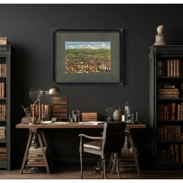 Mt Hood From Portland Oregon — vintage wall art by Bella Frye