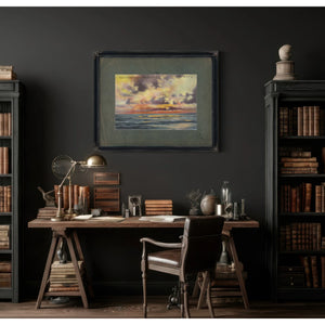 Sunset At Seaside Oregon On Pacific Ocean — vintage wall art by Bella Frye