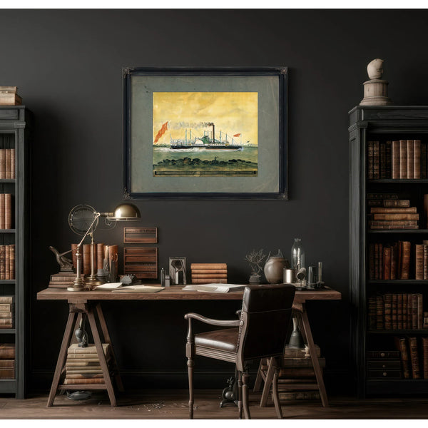Steamboat Lexington The Fastest Boat That Ever Sailed — Framed Wall Art Room View | Bella Frye