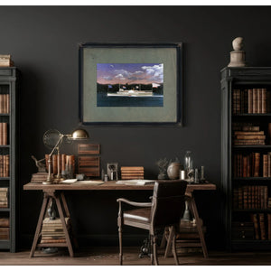 Steamboat Jesse Hoyt on the Hudson River — Framed Wall Art Room View | Bella Frye