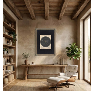 The Clockwork Heavens — Reynolds' Transparent Solar System — Framed Wall Art Room View | Bella Frye