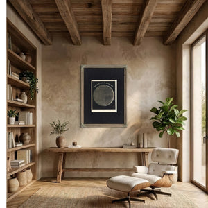 The Dark Side Revealed Smith's Lunar Shadow Study — Framed Wall Art Room View | Bella Frye