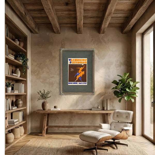 Rose Bowl Outlaw Football Program for the University of Washington — Framed Wall Art Room View | Bella Frye