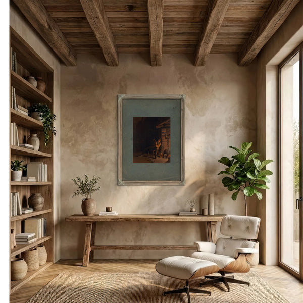 The Boyhood of Lincolnan Evening in the Log Hut 1868 — Framed Wall Art Room View | Bella Frye