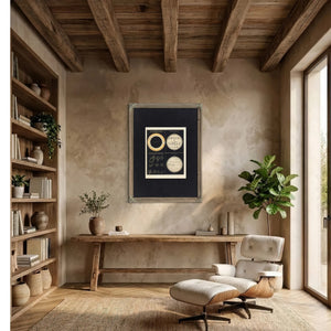 The Burning Eye Victorian Studies of Solar Phenomena and Planetary Transits — Framed Wall Art Room View | Bella Frye