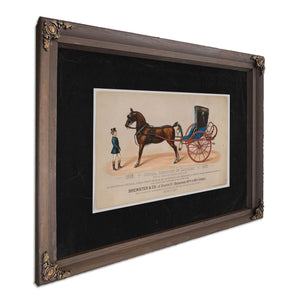 Brewster Co Annual Exhibition of Carriages — Bourbon Framed Canvas Print | Bella Frye