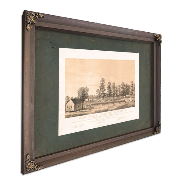 Camp Ready Hamburg Tennessee 19th Century — Bourbon Framed Canvas Print | Bella Frye