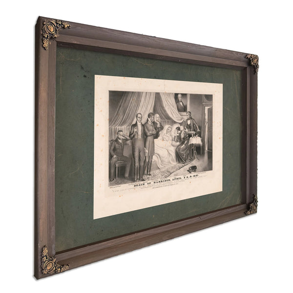 Death of Death of Harrison April 4 1841 1841 — Bourbon Framed Canvas Print | Bella Frye