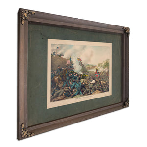Battle of Franklin November 3 1864 Union Gen Schofield Conf Gen Hood 1891 — Bourbon Framed Canvas Print | Bella Frye