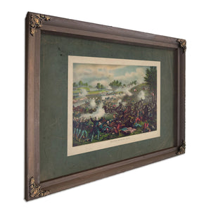 Battle of Bull Runjuly 21st 1861federal Gen Mcdowell Confederate Gen Beaureg — Bourbon Framed Canvas Print | Bella Frye