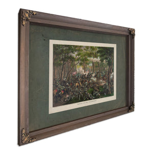 Battle of the Wildernessdesperate Fight on the Orange Ch Plank Road Near Tod — Bourbon Framed Canvas Print | Bella Frye