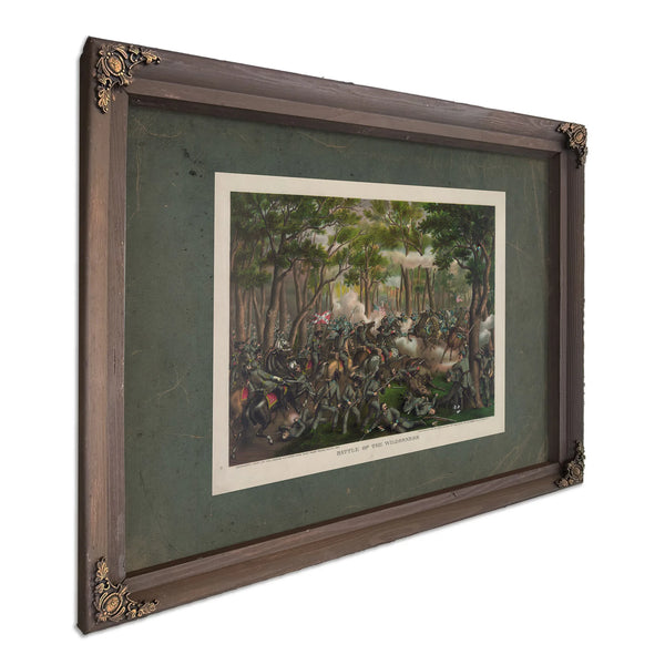 Battle of the Wildernessdesperate Fight on the Orange Ch Plank Road Near Tod — Bourbon Framed Canvas Print | Bella Frye