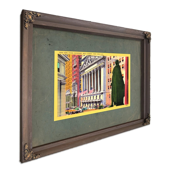 The Temple of Fortune Wall Streets Gilded Altar — Bourbon Framed Canvas Print | Bella Frye