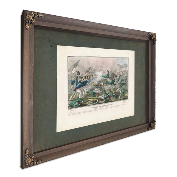 Battle of Churubuscofought Near the City of Mexico 2th of August 1847 1847 — Bourbon Framed Canvas Print | Bella Frye