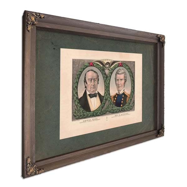 Lewis Cass Democratic Candidate for President 1848 — Bourbon Framed Canvas Print | Bella Frye