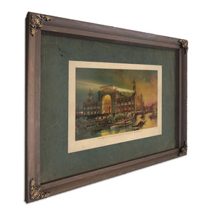 Electrical Building Worlds Columbian Exposition 1892 — Bourbon Framed Canvas Print | Bella Frye