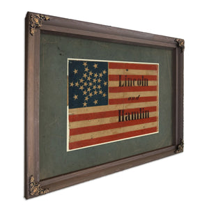 Lincoln and Hamlin 186 1 — Bourbon Framed Canvas Print | Bella Frye