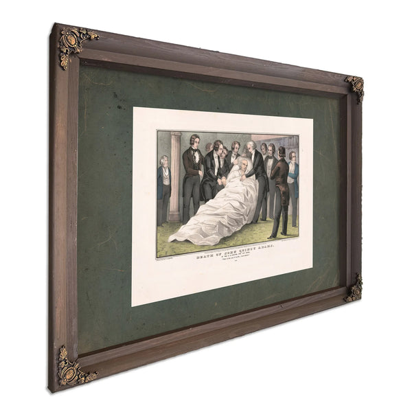 Death of John Quincy Adams at the Us Capitol Feby 23d 1848 1848 — Bourbon Framed Canvas Print | Bella Frye