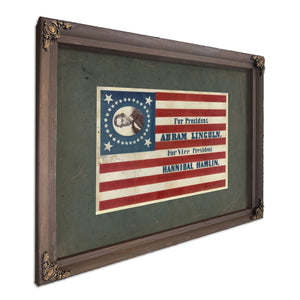 for President Abram Lincoln for Vice President Hannibal Hamlin 186 — Bourbon Framed Canvas Print | Bella Frye