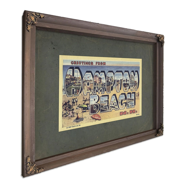 New Hampshire Hampton Beach — Bourbon Framed Canvas Print | Bella Frye