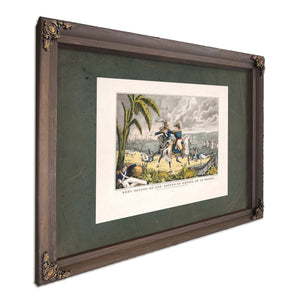 General Taylor at the Battle of Resaca De La Palma Capt May Receiving His or — Bourbon Framed Canvas Print | Bella Frye