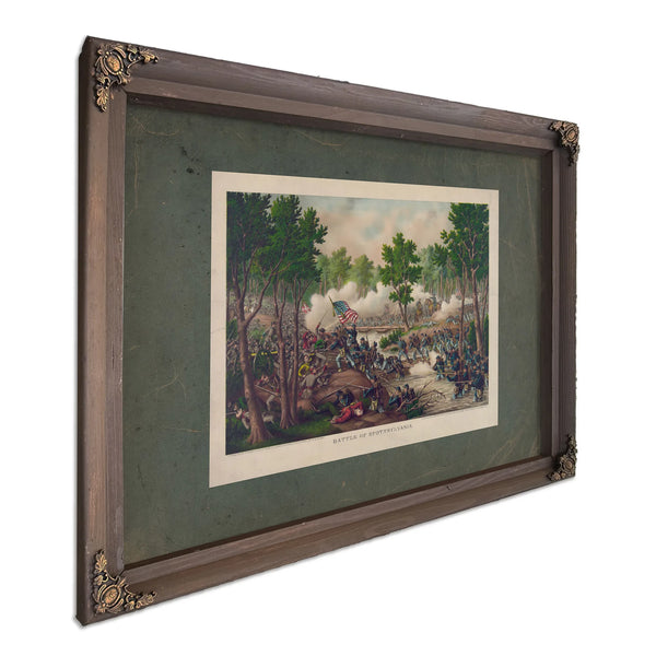 Battle of Spottsylvaniaengagements at Laurel Hill Ny River Va May 8 to 18 1 — Bourbon Framed Canvas Print | Bella Frye
